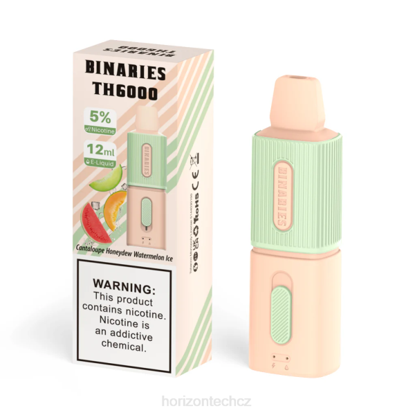 HorizonTech Disposable Vape - HorizonTech Binaries Cabin th6000 jednorázové 12ml B00B107 ananasový meloun medový meloun led