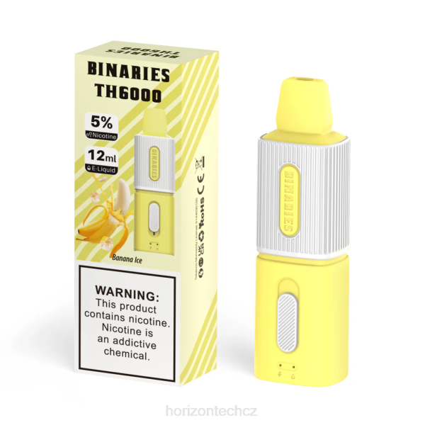HorizonTech Disposable Vape - HorizonTech Binaries Cabin th6000 jednorázové 12ml B00B97 banánový led