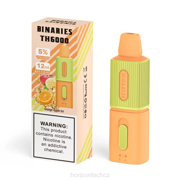 HorizonTech Vape CZ - HorizonTech Binaries Cabin th6000 jednorázové 12ml B00B113 pomerančový jablečný led