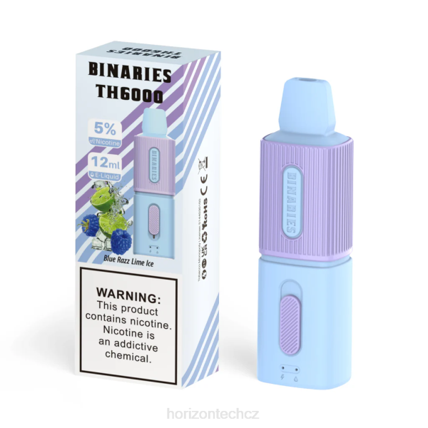HorizonTech Vape Kit - HorizonTech Binaries Cabin th6000 jednorázové 12ml B00B106 modrý razz limetkový led