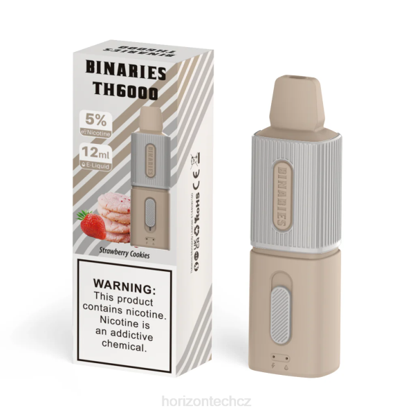HorizonTech Vape Kit - HorizonTech Binaries Cabin th6000 jednorázové 12ml B00B116 jahodové sušenky