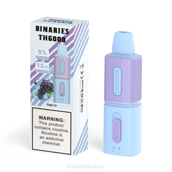 HorizonTech Vape Kit - HorizonTech Binaries Cabin th6000 jednorázové 12ml B00B96 hroznový led