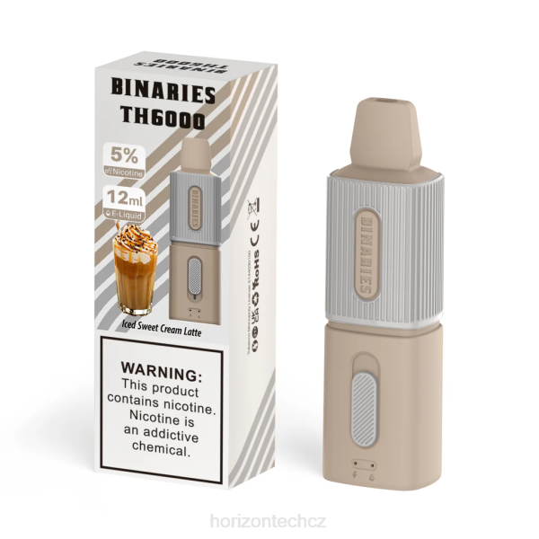 Horizon Tech Coils - HorizonTech Binaries Cabin th6000 jednorázové 12ml B00B124 ledově sladké smetanové latte