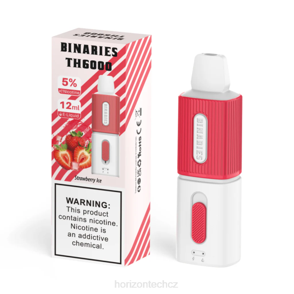 Horizon Tech Coils - HorizonTech Binaries Cabin th6000 jednorázové 12ml B00B4 jahodový led