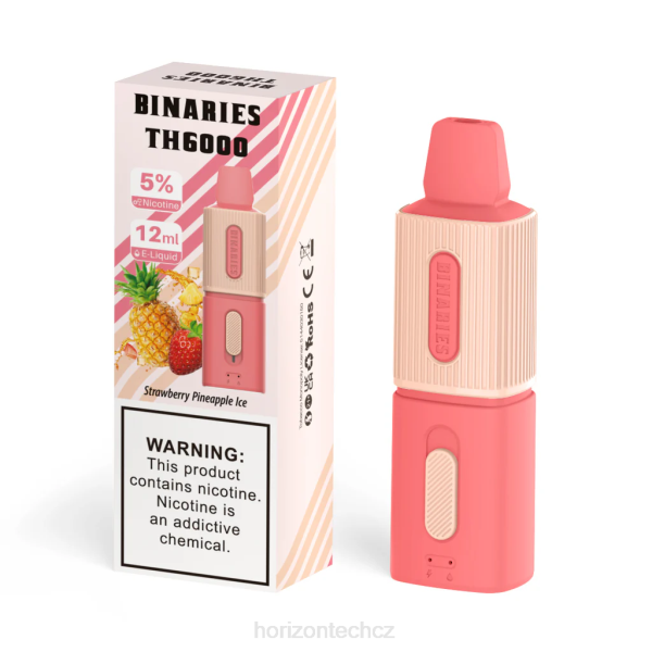 Horizon Tech Vape Tank - HorizonTech Binaries Cabin th6000 jednorázové 12ml B00B105 jahodový ananasový led