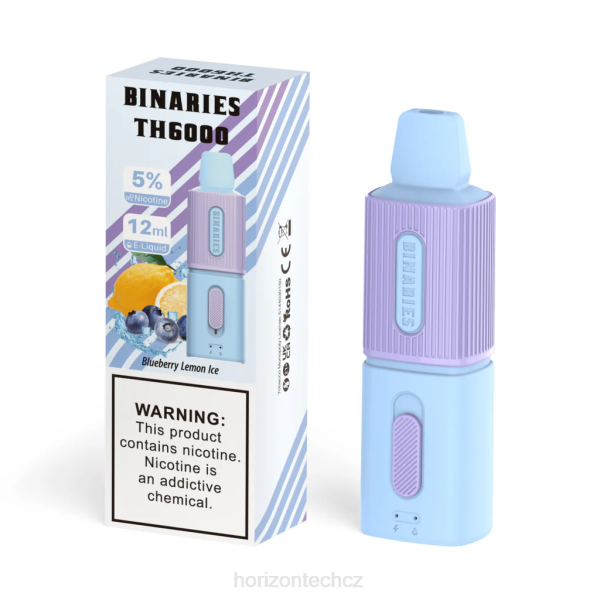 Horizon Tech Vape Tank - HorizonTech Binaries Cabin th6000 jednorázové 12ml B00B115 borůvkový citronový led