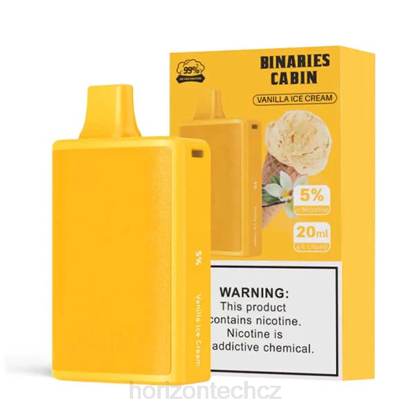 HorizonTech Vape Kit - HorizonTech Binaries Cabin jednorázové 20ml B00B76 vanilková zmrzlina