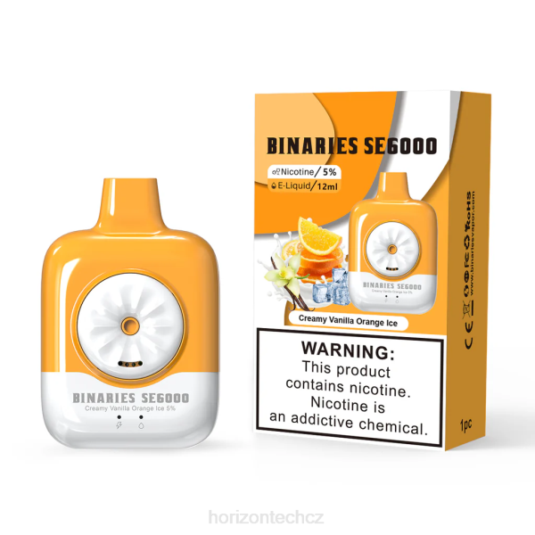 HorizonTech Praha - HorizonTech Binaries Cabin jednorázové 12ml B00B152 krémová vanilková pomerančová zmrzlina