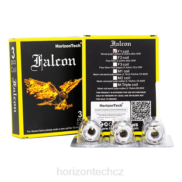 HorizonTech Disposable Vape - HorizonTech Falcon cívky (3 balení) B00B7 cívka f1 0,2ohm