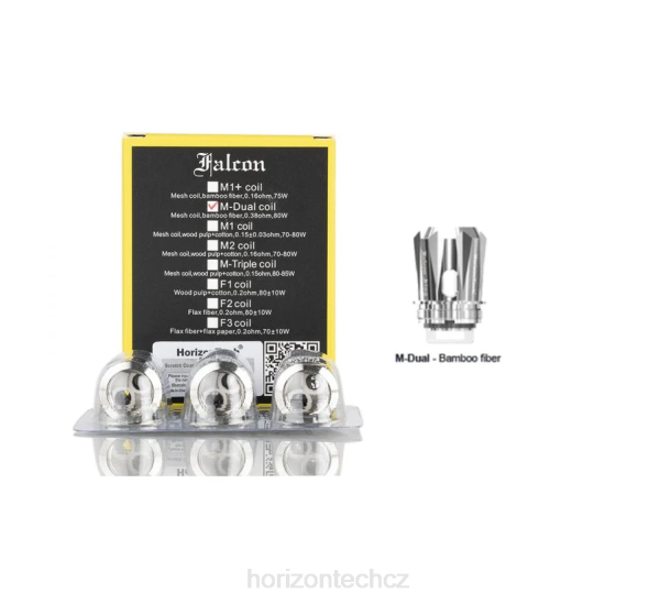 Horizon Tech Vape Tank - HorizonTech Falcon cívky (3 balení) B00B165 m-duální mesh cívka 0,38ohm
